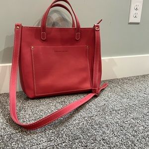 Portland leather goods medium zip tote in tulip